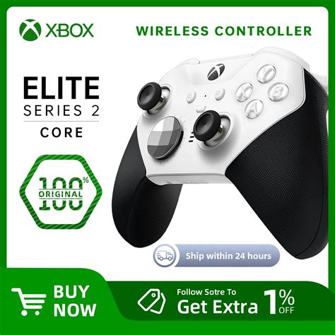 Controlador Sem Fio Microsoft Xbox Elite S Rie Core Branco Vermelho