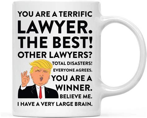 Andaz Press Funny President Donald Trump 11oz Coffee Mug Gag T Terrific Lawyer 1 Pack