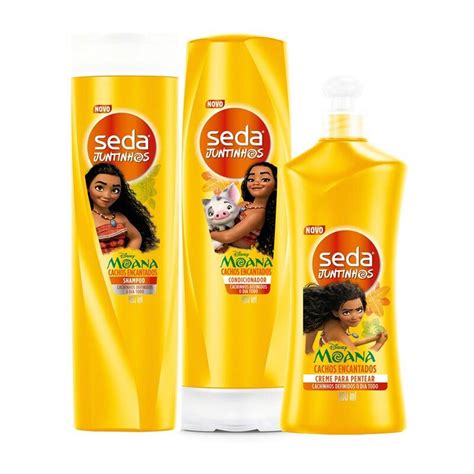 Kit Seda Shampoo Condicionador Creme De Pentear Juntinhos Moana