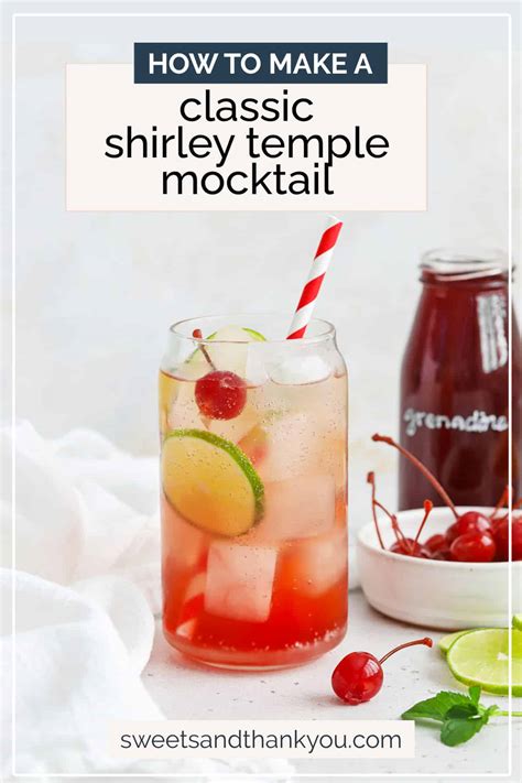 Classic Shirley Temple Drink Easy Mocktail Recipe