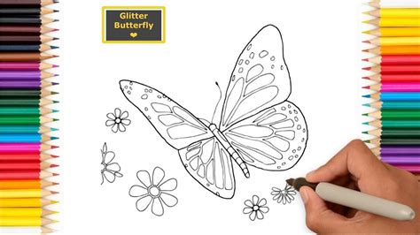 How To Draw A Betterfly｜drawing Tutorial Art｜easy Drawing Coloring Pages Youtube