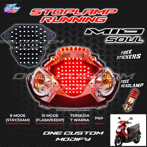 Jual Stoplamp Running Mio Soul Lampu Led Rem Belakang Tailight Motor