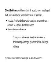 Direct Evidence vs. Circumstantial Evidence: Understanding the | Course ...