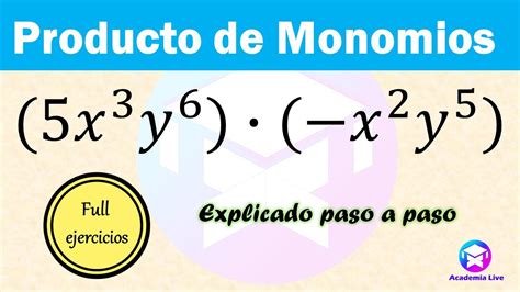 Producto De Monomios Full Ejercicios Youtube