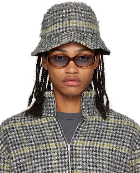 Our Legacy Black White Houndstooth Bucket Hat Our Legacy