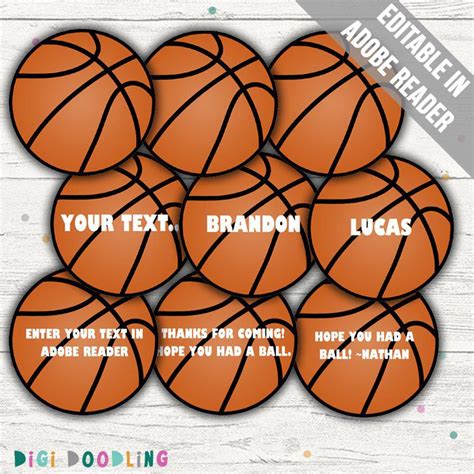 Free Printable Basketball Tags The Free Name Tag Is Available In Your