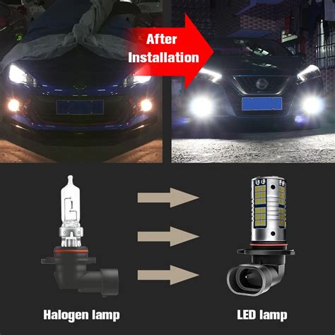 Купить 2pcs LED Fog Light Blub Lamp HB4 9006 Canbus No Error For