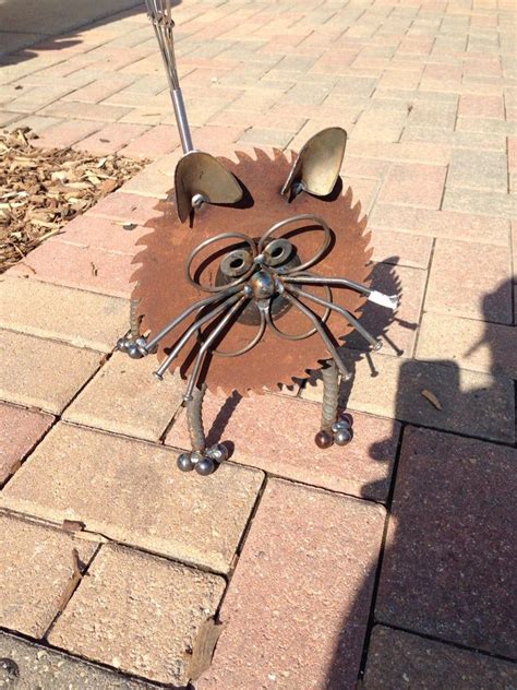 Cat Recycled Garden Art Sculpture Etsy Scrap Metal Art Metal