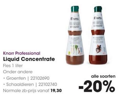 Knorr Professional Liquid Concentrate Fles Liter Aanbieding Bij Hanos