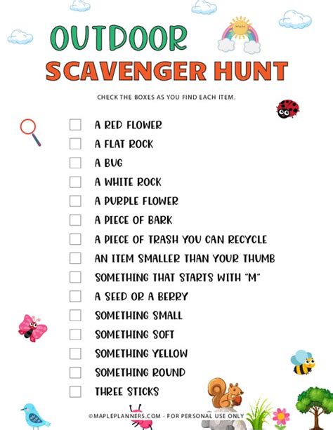 Outdoor Scavenger Hunt