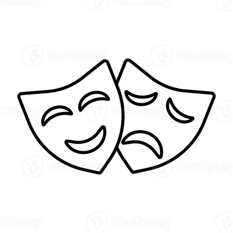 Comedy And Tragedy Masks Icon Png