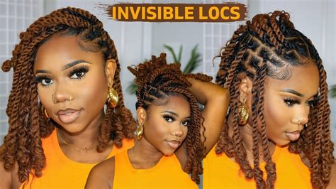 INVISIBLE LOCS TUTORIAL EASY METHOD PROTECTIVE STYLE CHEV B