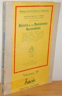 Historia De Los Movimientos Nacionalistas Vol By Antonio Rovira Y