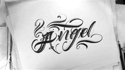 Letras Para Tatuarangel Drawing Chicano Letteringcalligraphy