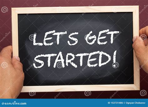 Let`s Get Started stock photo. Image of desk, motivation - 153731486