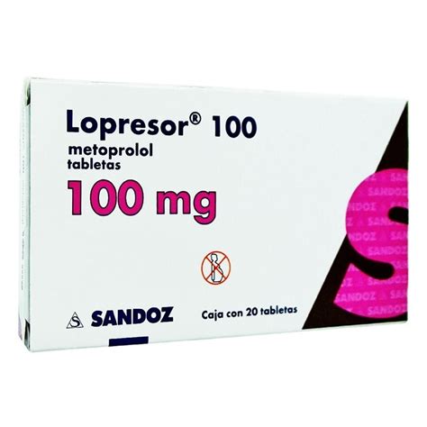 Lopresor Tabletas 20 Pzas De 100 Mg C U Walmart