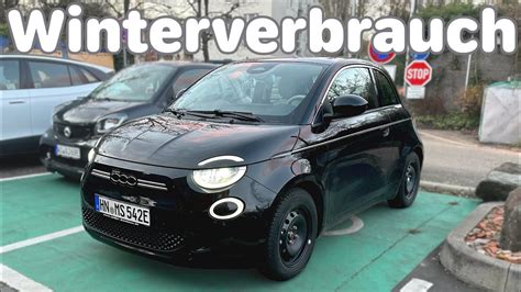 Fiat E Reichweite Im Winter Mit Winterreifen Tempo Km H Youtube