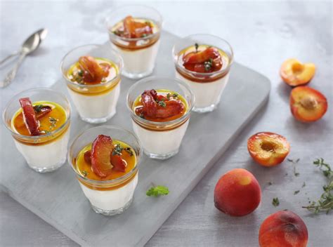 Panna Cotta With Honey Roasted Peaches Food Lovers Market