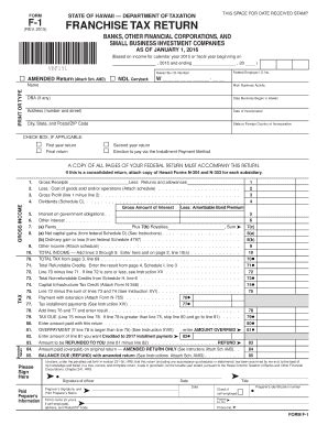 Fillable Online F Franchise Tax Return One Stop Every Tax Form Fax