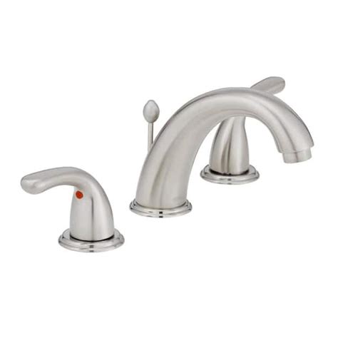 Glacier Bay Builders 8 In Widespread Double Handle High Arc Bathroom Faucet In Brushed Nickel