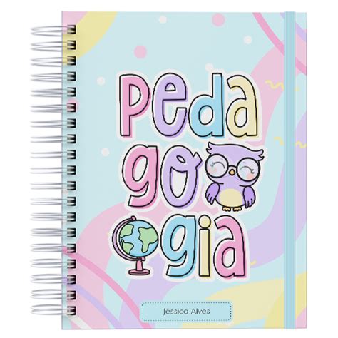 PLANNER PROFISSÕES Candy Color Pedagogia nome loja