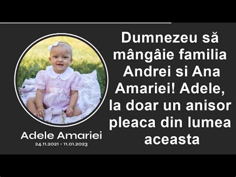 Dumnezeu S M Ng Ie Familia Andrei I Ana Amariei Adele La Doar Un