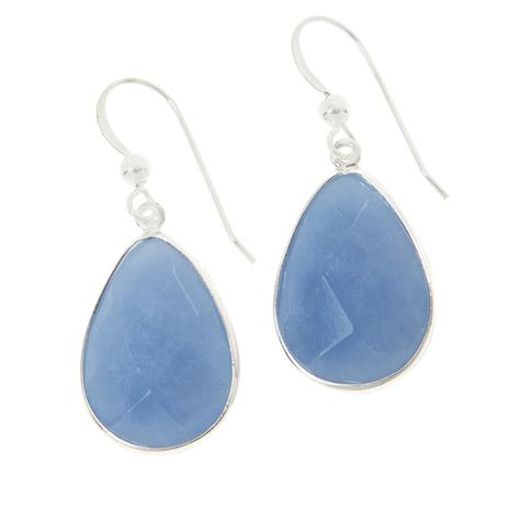 Jay King Sterling Silver Blue Anhydrite Pear Drop Earrings 20521981 HSN