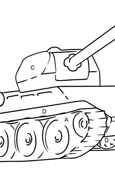 Tank T34 Coloring Page ♥ Print For Free