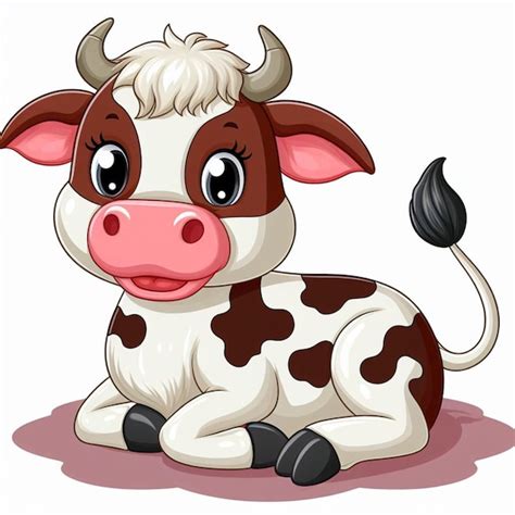 Premium Vector Cute Cattle Vector Cartoon Illustration