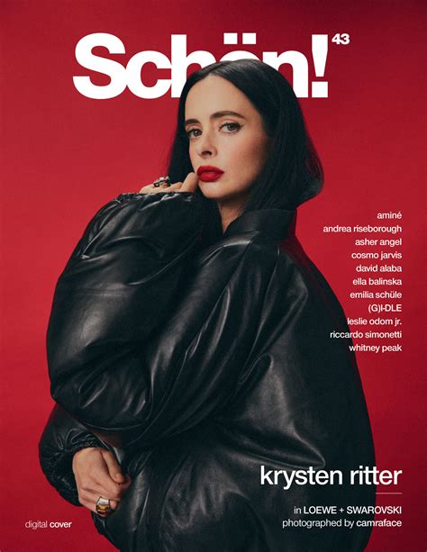 Sch N Digital Cover Krysten Ritter In Swarovski Sch N Magazine