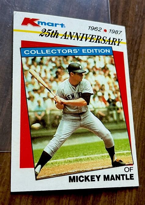 Topps Kmart Th Anniversary Mickey Mantle Card Ny Yankees Ebay