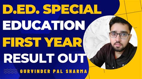 D Ed Special Education Result Declared D Ed Special Education