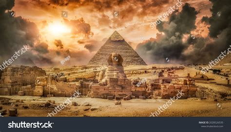 Great Pyramids Giza Over Royalty Free Licensable Stock Photos