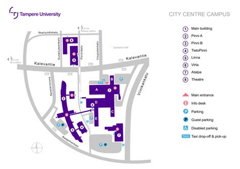 The City Centre Campus map | NTSN Conference 2023 | Tampere Universities