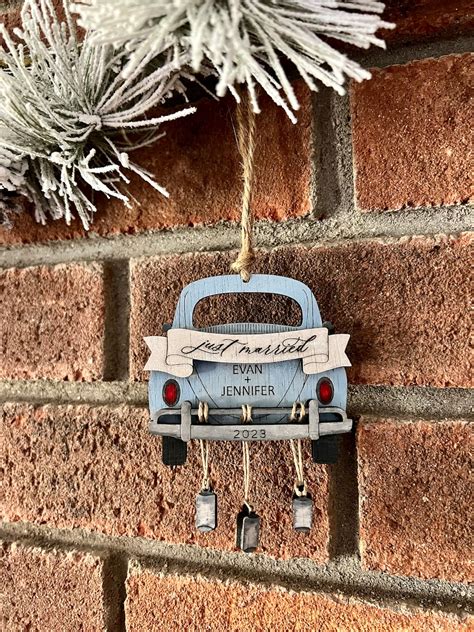 Just Married Ornament Newlywed T First Christmas Together