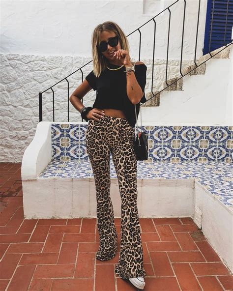 Leopard Print Bell Bottoms Casual Fall Outfit Spring Outfit Style