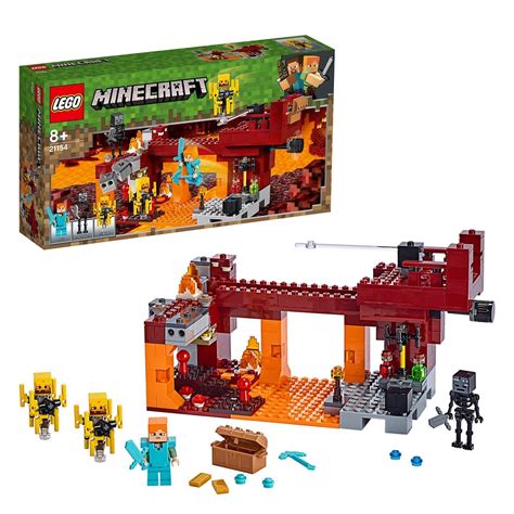 Lego 21154 Minecraft The Blaze Bridge Building Set With Alex Minifigure Wither Skeleton Figure