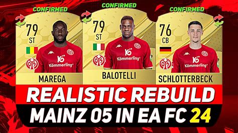 MAINZ 05 REALISTIC REBUILD IN EA FC 24 CAREER MODE Ft BALOTELLI