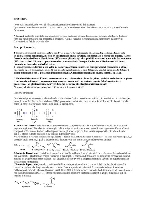 Chimica Organica Isomeria