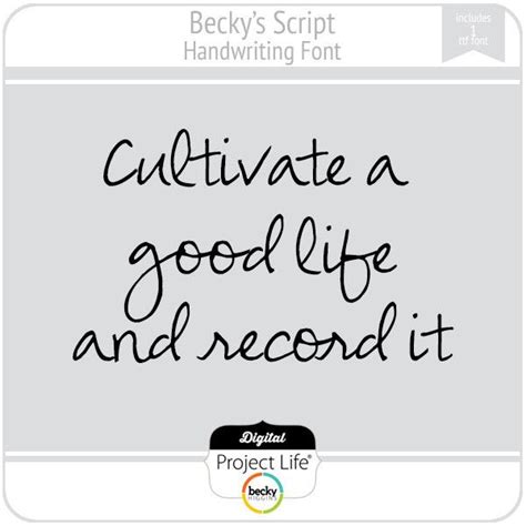 Beckys Script Handwriting Font Handwriting Fonts Handwriting Script