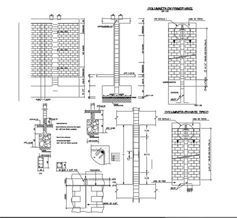 Column Plan Rcc Structure Design Cadbull