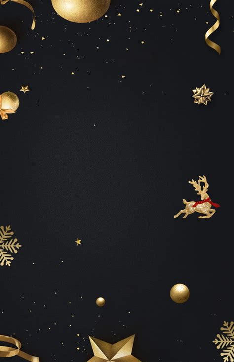 Black And Gold Christmas Wallpaper