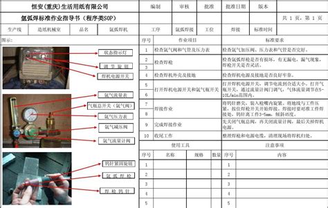 44工具使用类 氩弧焊机操作作业指导书 word文档在线阅读与下载 免费文档