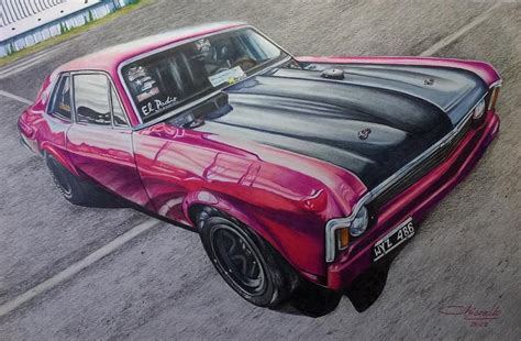 Chevy Nova Drawing By Nicky Chiarello Fine Art America