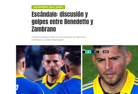 Boca Juniors Pelea De Carlos Zambrano Con Dar O Benedetto As