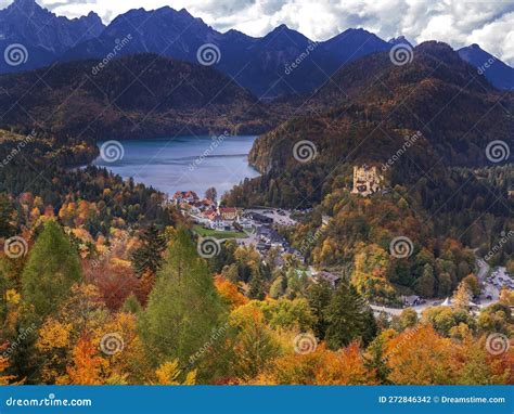 Hohenschwangau Castle View from Neuschwanstein Castle Füssen Germany