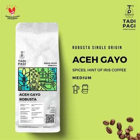 Jual Robusta Gayo Roast Bean Coffee Kopi Biji Matang 500 Gr Shopee