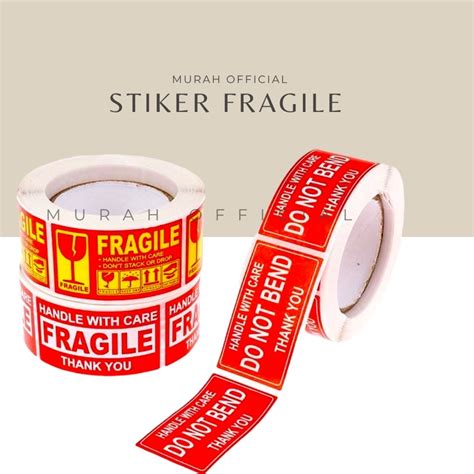 Fragile Sticker 250pcs 1 Roll Sticker Handle With Care Warning Sticker