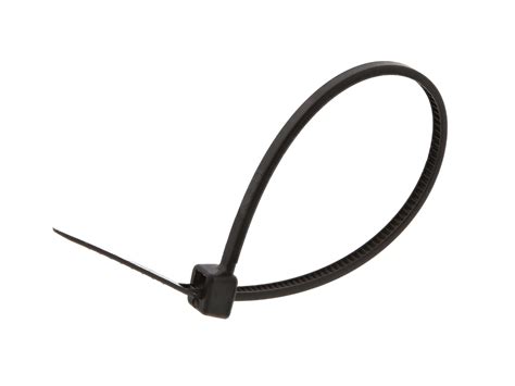 4 Inch Black Thin Cable Tie 100 Pack Secure Cable Ties