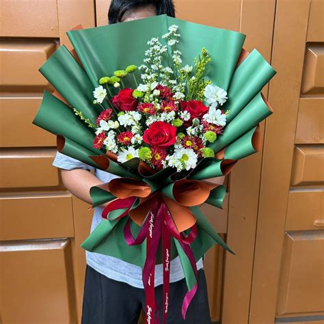 jual buket bunga hidup segar campur shopee indonesia